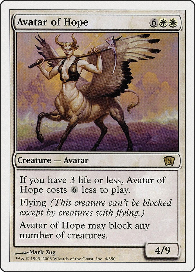 Image for Avatar of Hope (4) (8ED) - Magic: The Gathering