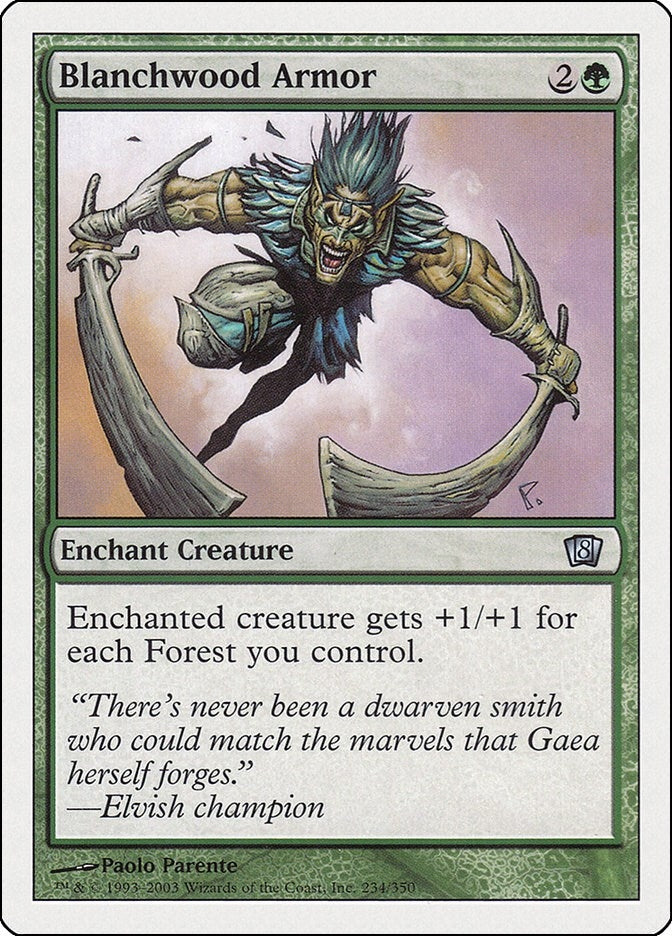 Image for Blanchwood Armor (234) (8ED) - Magic: The Gathering