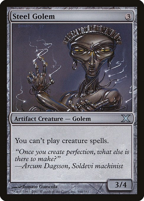 Image for Steel Golem (344) (10E) - Magic: The Gathering
