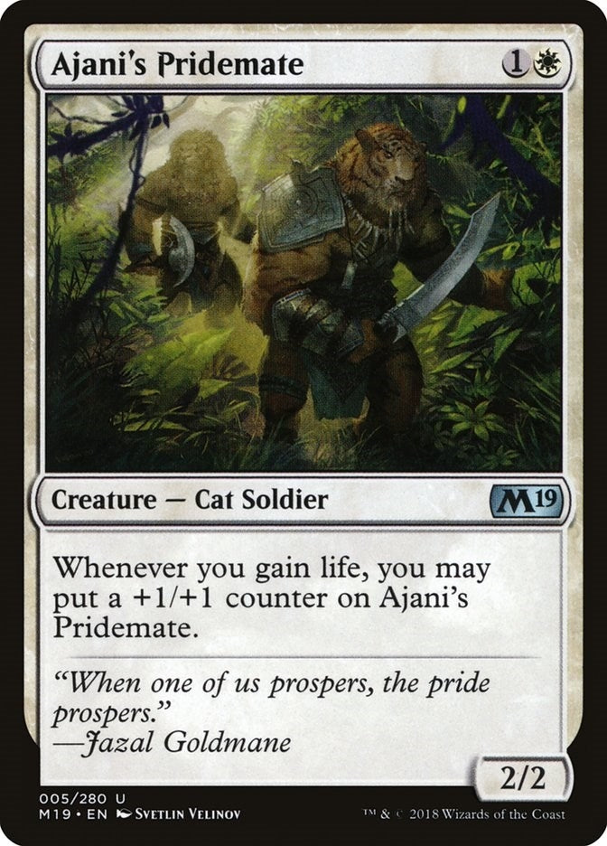 Image for Ajani's Pridemate (5) (M19) - Magic: The Gathering