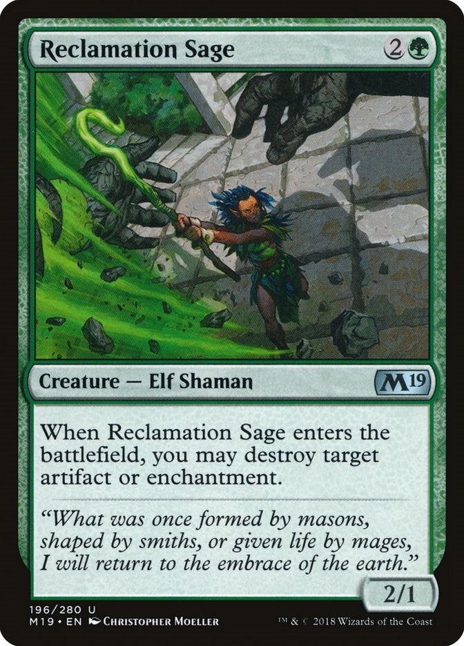 Image for Reclamation Sage (196) (M19) - Magic: The Gathering