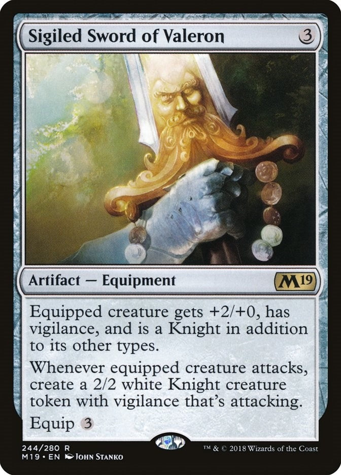 Image for Sigiled Sword of Valeron (244) (M19) - Magic: The Gathering