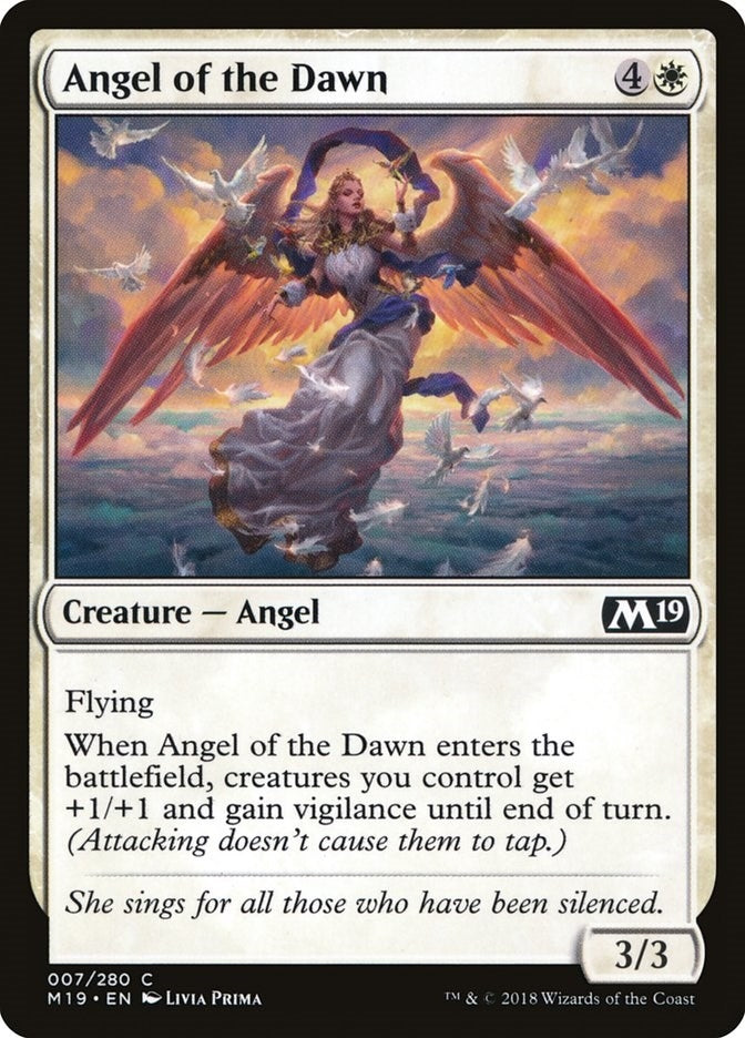 Image for Angel of the Dawn (7) (M19) - Magic: The Gathering