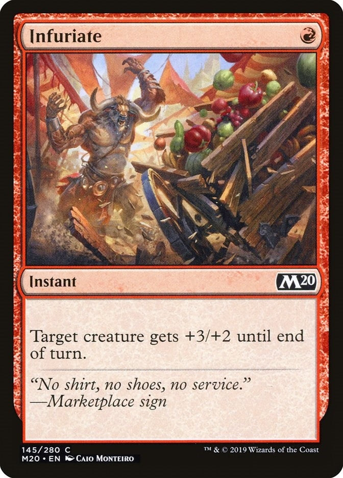 Image for Infuriate (145) (M20) - Magic: The Gathering