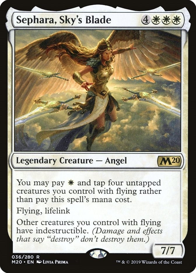 Image for Sephara, Sky's Blade (36) (M20) - Magic: The Gathering