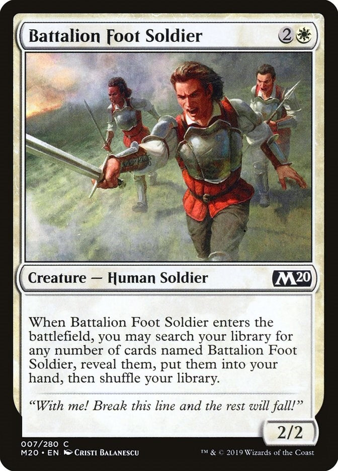 Image for Battalion Foot Soldier (7) (M20) - Magic: The Gathering