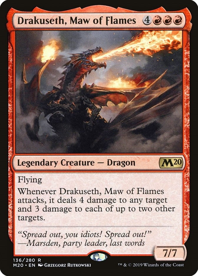 Image for Drakuseth, Maw of Flames (136) (M20) - Magic: The Gathering