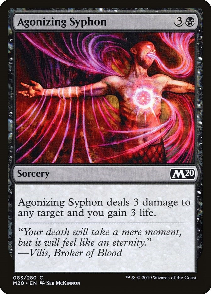 Image for Agonizing Syphon (83) (M20) - Magic: The Gathering