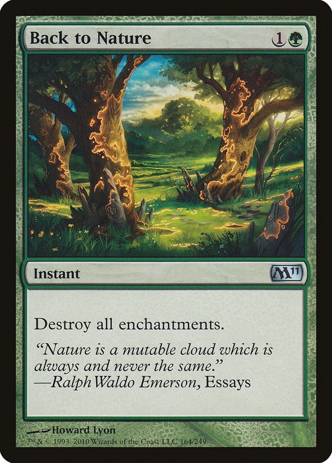 Image for Back to Nature (164) (M11) - Magic: The Gathering