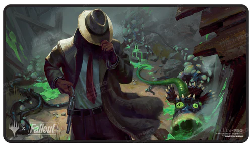Fallout® Mysterious Stranger Black Stitched Standard Gaming Playmat