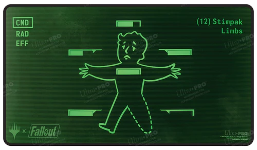 Fallout® Inventory Management Black Stitched Standard Gaming Playmat