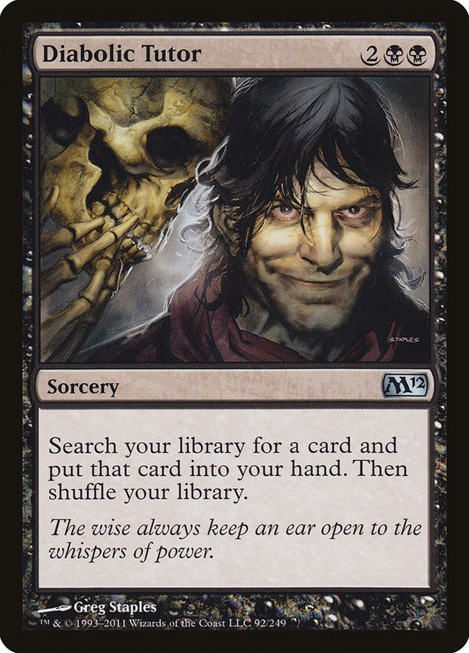 Image for Diabolic Tutor (92) (M12) - Magic: The Gathering