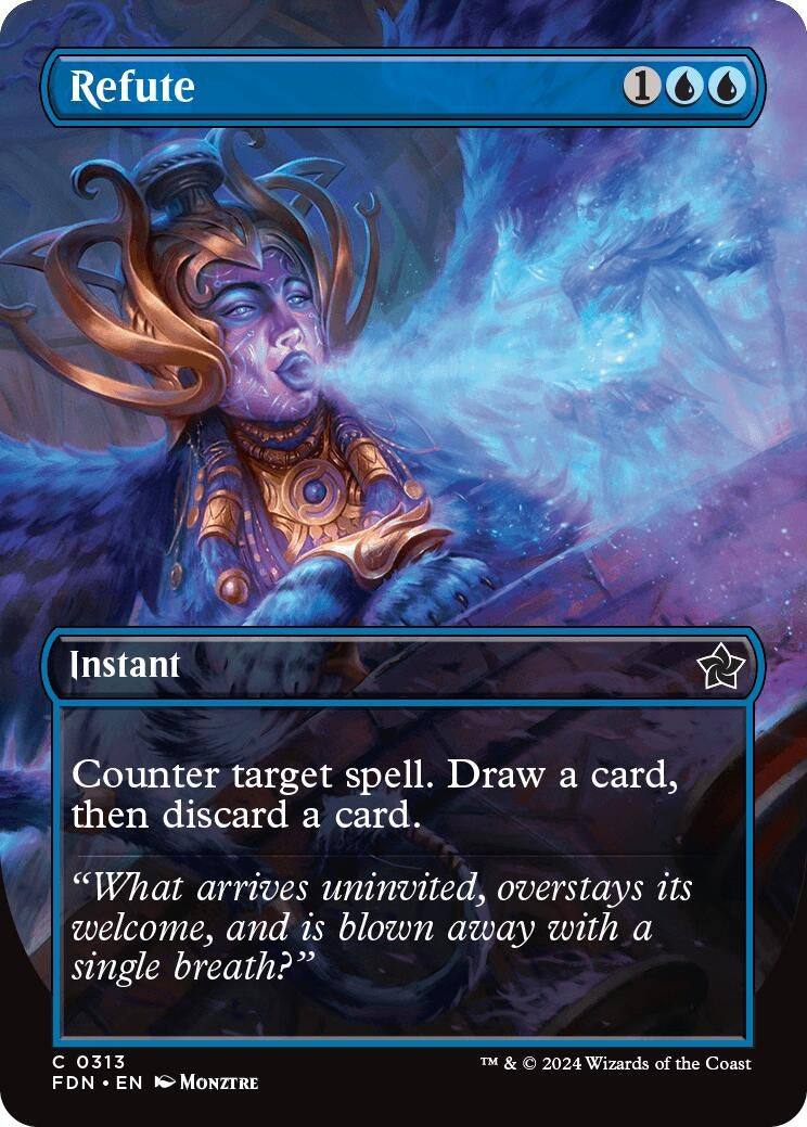 Image for Refute (Borderless) (313) (FDN) - Magic: The Gathering