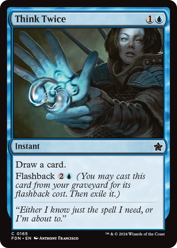 Image for Think Twice (165) (FDN) - Magic: The Gathering