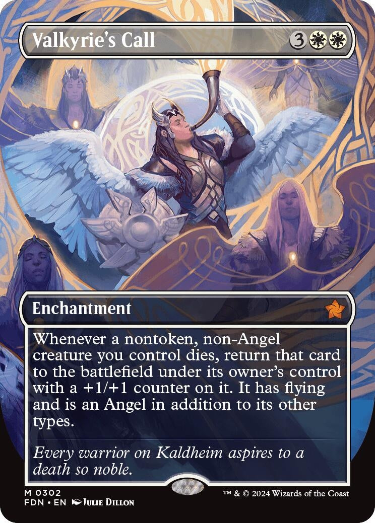Image for Valkyrie's Call (Borderless) (302) (FDN) - Magic: The Gathering