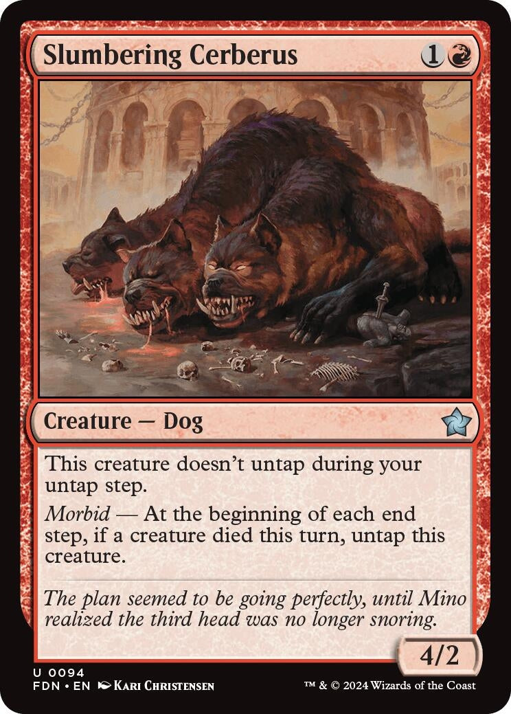 Image for Slumbering Cerberus (94) (FDN) - Magic: The Gathering