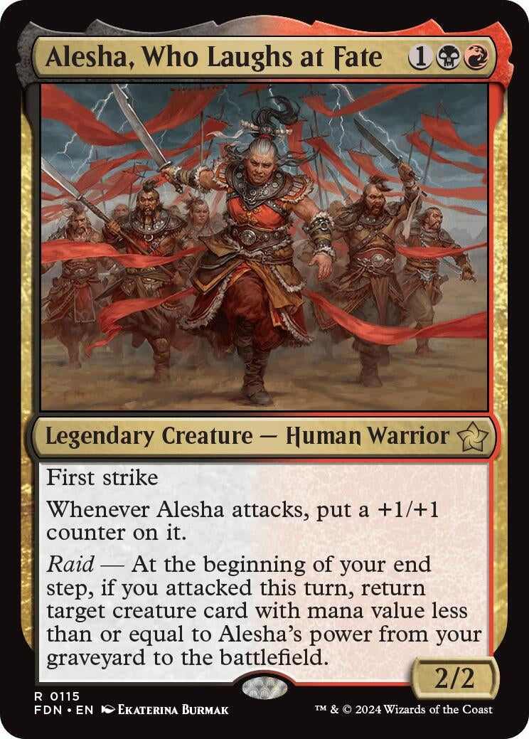 Image for Alesha, Who Laughs at Fate (Foundations) (115) - Magic: The Gathering