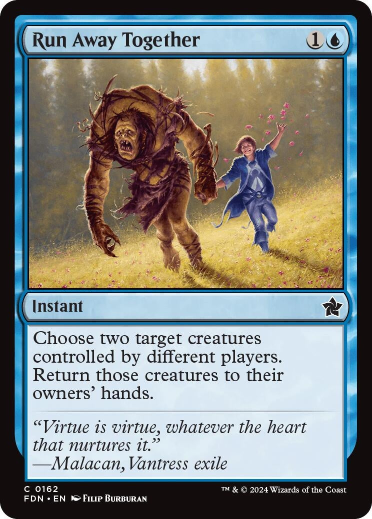 Image for Run Away Together (162) (FDN) - Magic: The Gathering