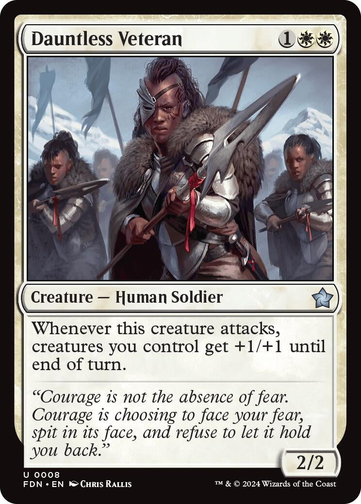 Image for Dauntless Veteran (Foundations) (8) - Magic: The Gathering