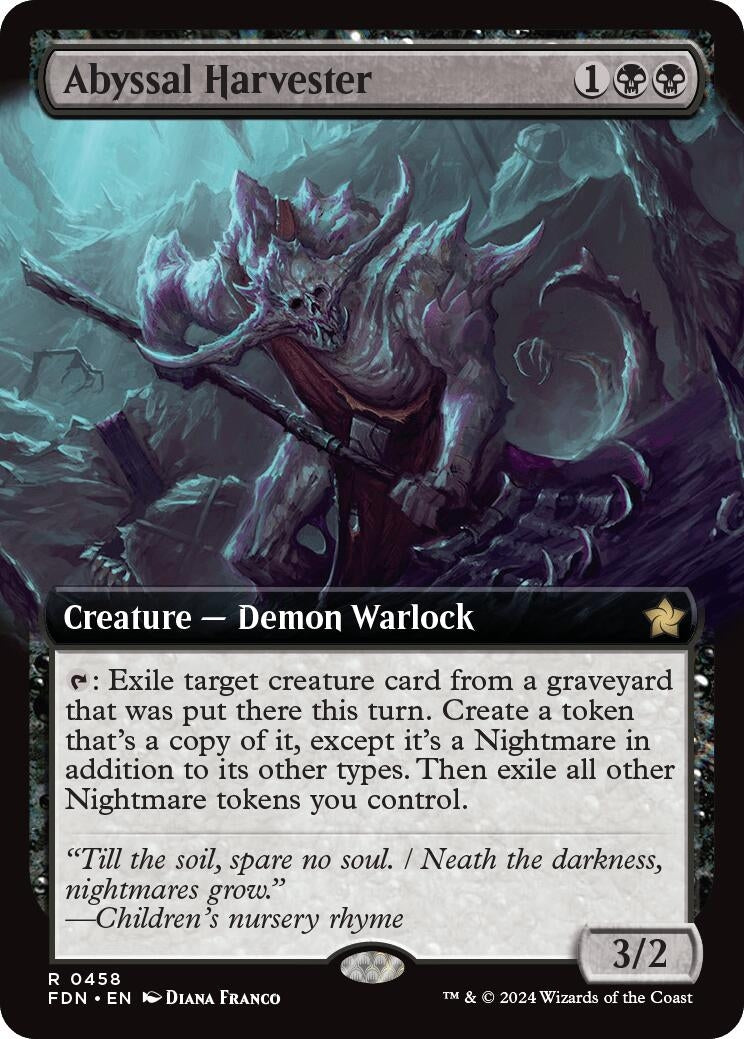 Image for Abyssal Harvester (Extended Art) (Foundations) (458) - Magic: The Gathering