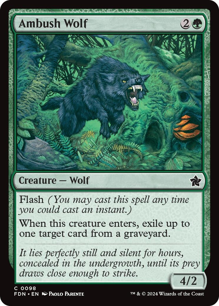 Image for Ambush Wolf (Foundations) (98) - Magic: The Gathering