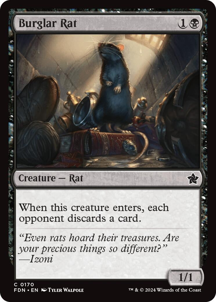 Image for Burglar Rat (Foundations) (170) - Magic: The Gathering