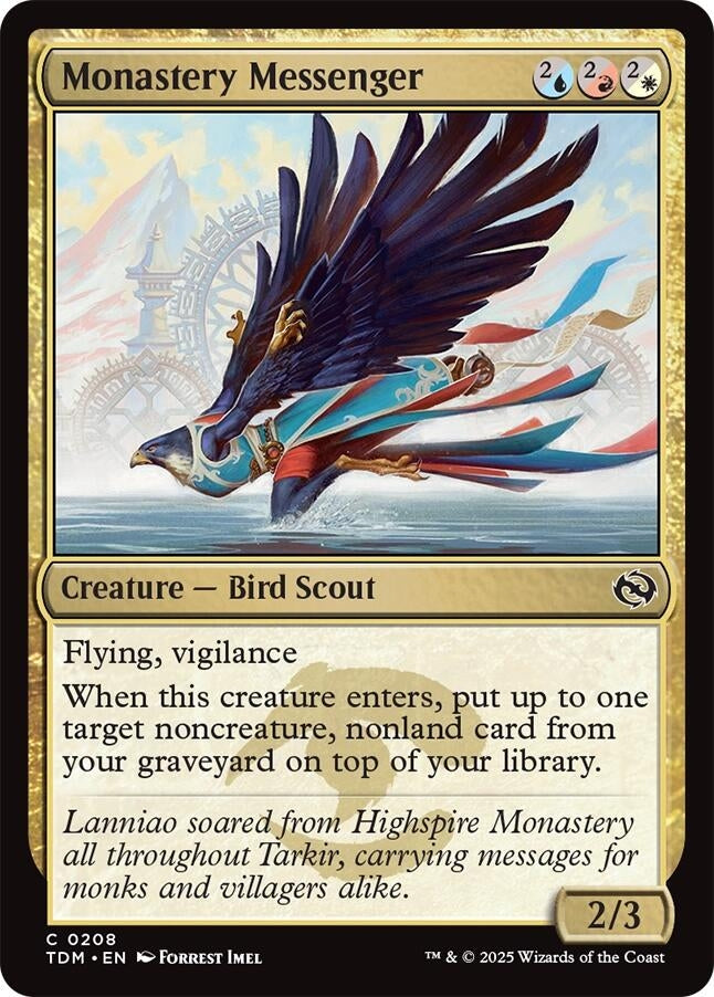 Image for Monastery Messenger (208) (TDM) - Magic: The Gathering