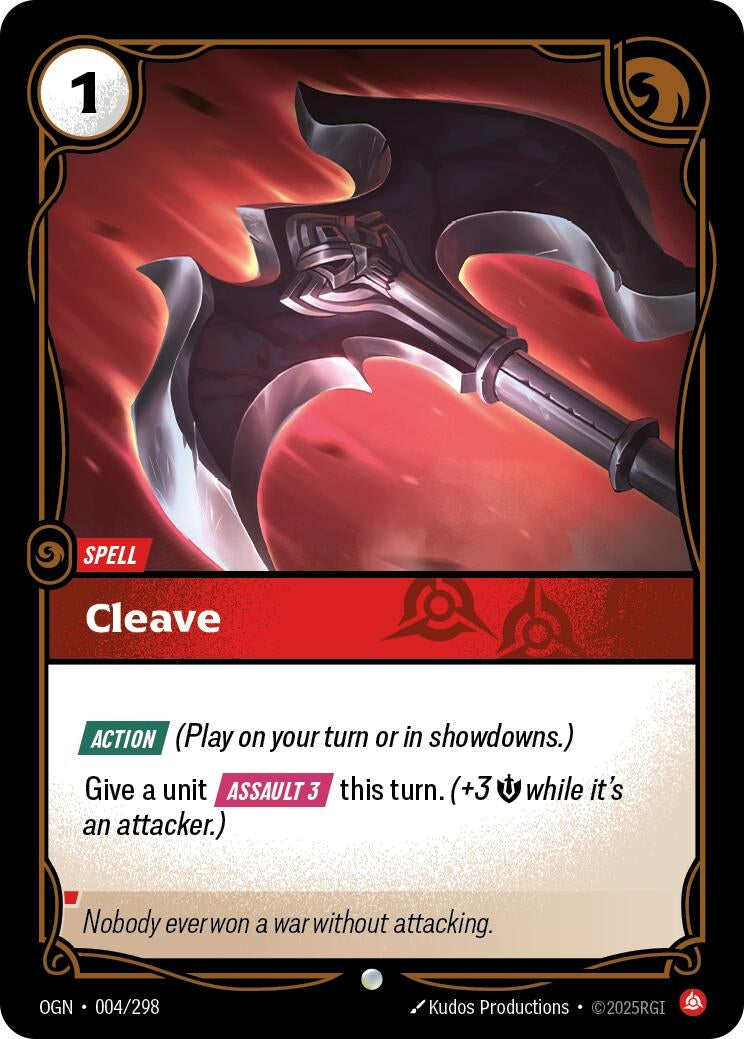Image for Cleave (004/298) (OGN) - Riftbound: League of Legends Trading Card Game