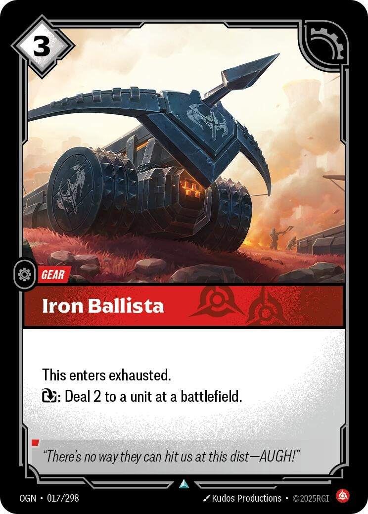 Image for Iron Ballista (017/298) (OGN) - Riftbound: League of Legends Trading Card Game