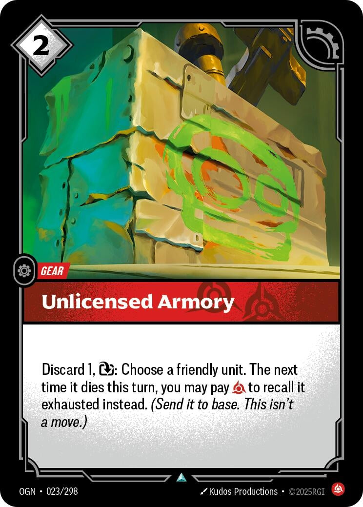 Image for Unlicensed Armory (023/298) (OGN) - Riftbound: League of Legends Trading Card Game