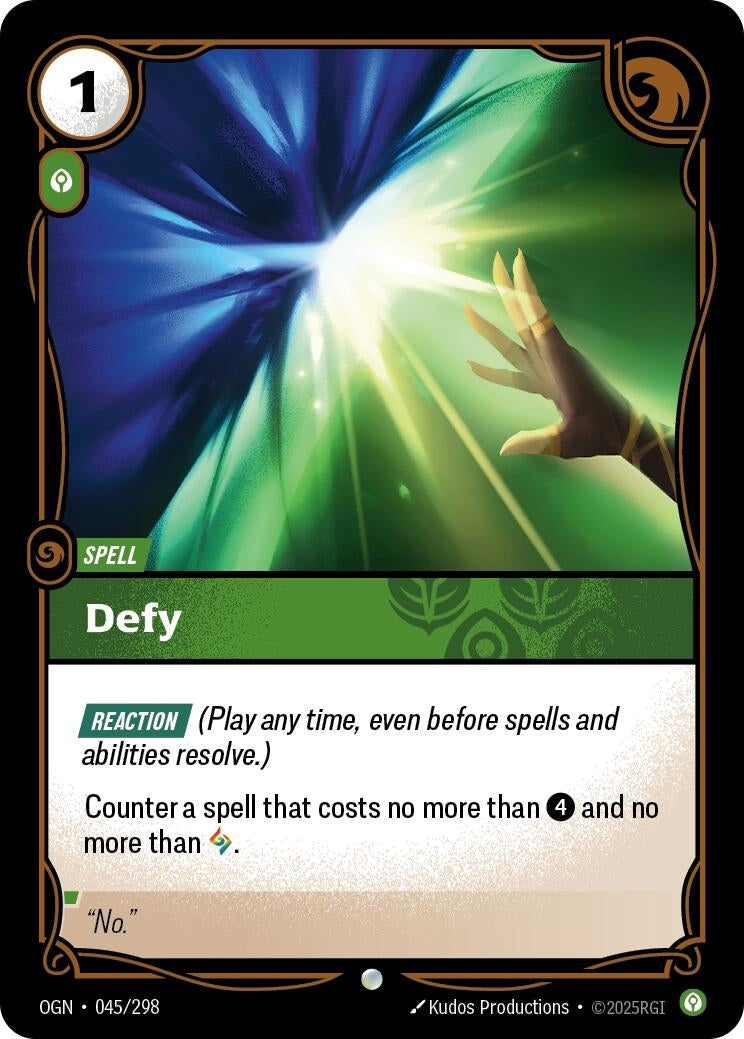 Image for Defy (045/298) (OGN) - Riftbound: League of Legends Trading Card Game