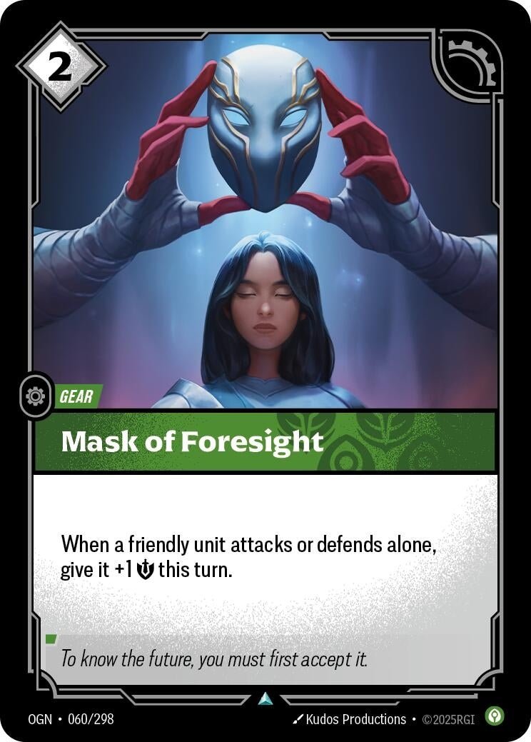 Image for Mask of Foresight (060/298) (OGN) - Riftbound: League of Legends Trading Card Game