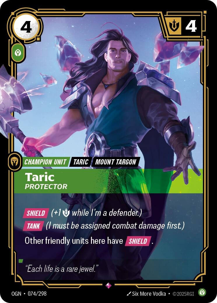 Image for Taric - Protector (074/298) (OGN) - Riftbound: League of Legends Trading Card Game