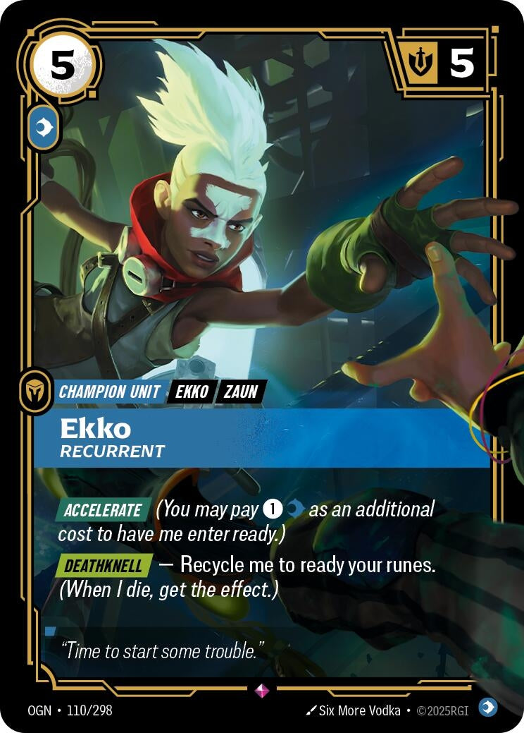 Image for Ekko - Recurrent (110/298) (OGN) - Riftbound: League of Legends Trading Card Game