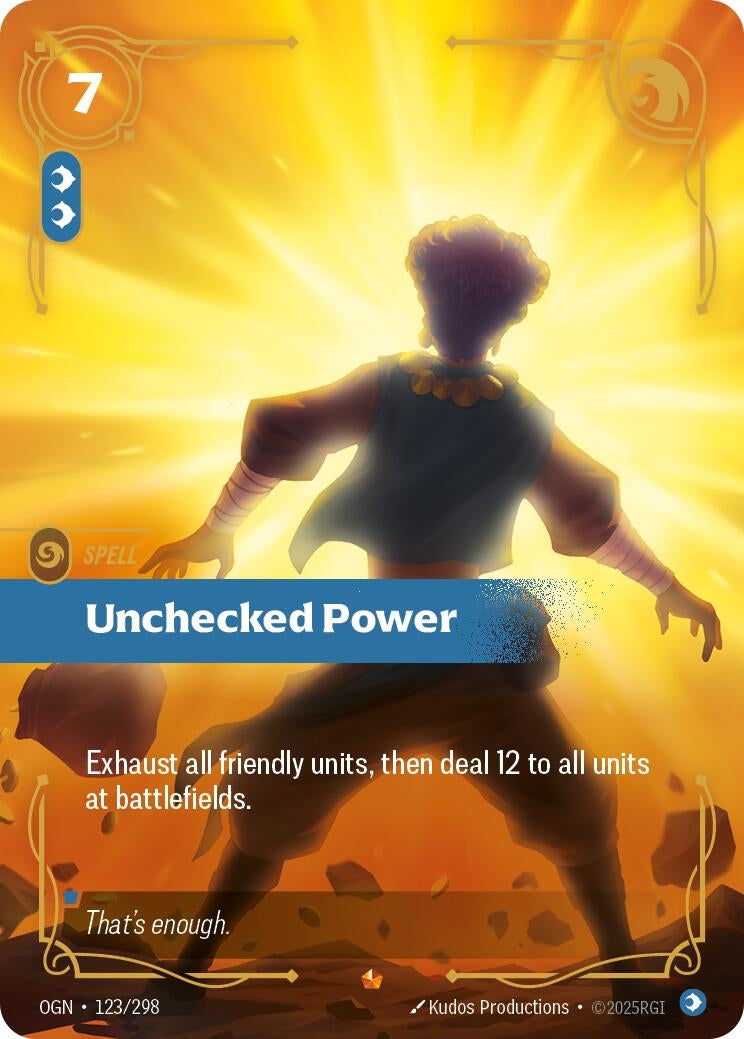 Image for Unchecked Power (123/298) (OGN) - Riftbound: League of Legends Trading Card Game