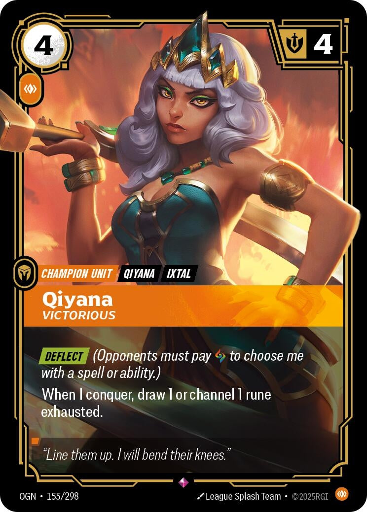 Image for Qiyana - Victorious (155/298) (OGN) - Riftbound: League of Legends Trading Card Game
