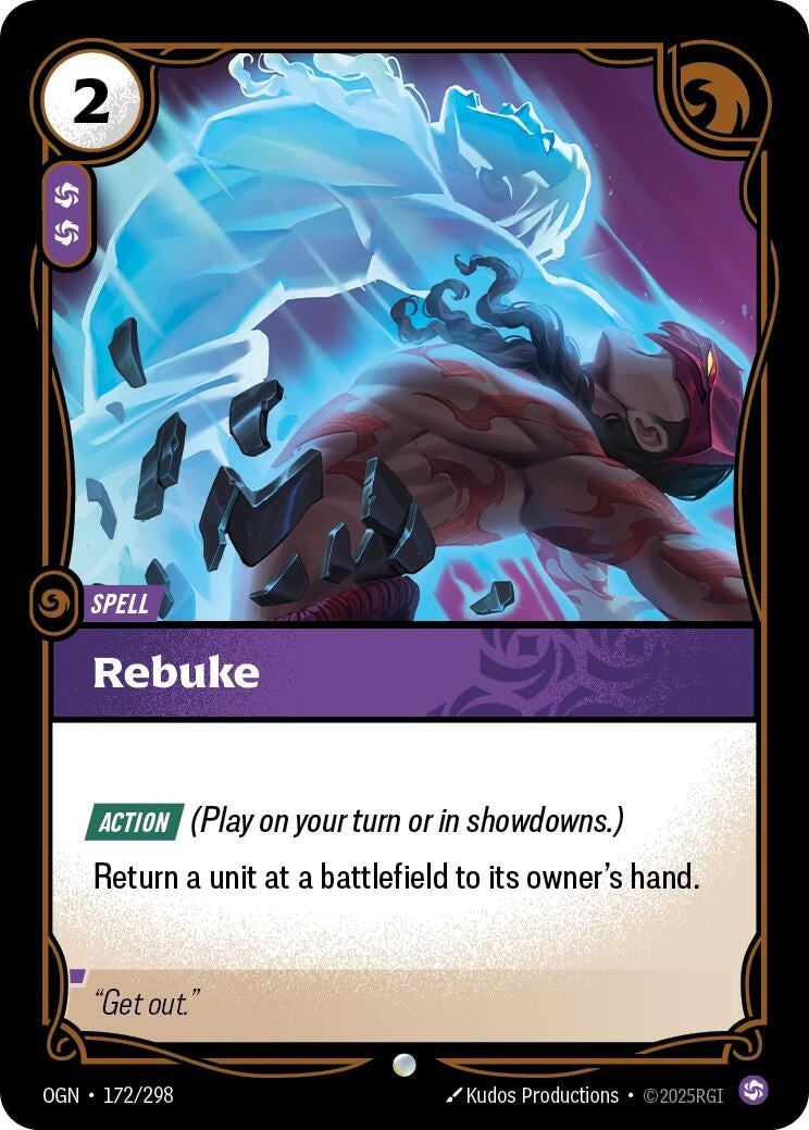 Image for Rebuke (172/298) (OGN) - Riftbound: League of Legends Trading Card Game