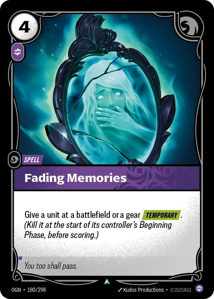 Image for Fading Memories (180/298) (OGN) - Riftbound: League of Legends Trading Card Game