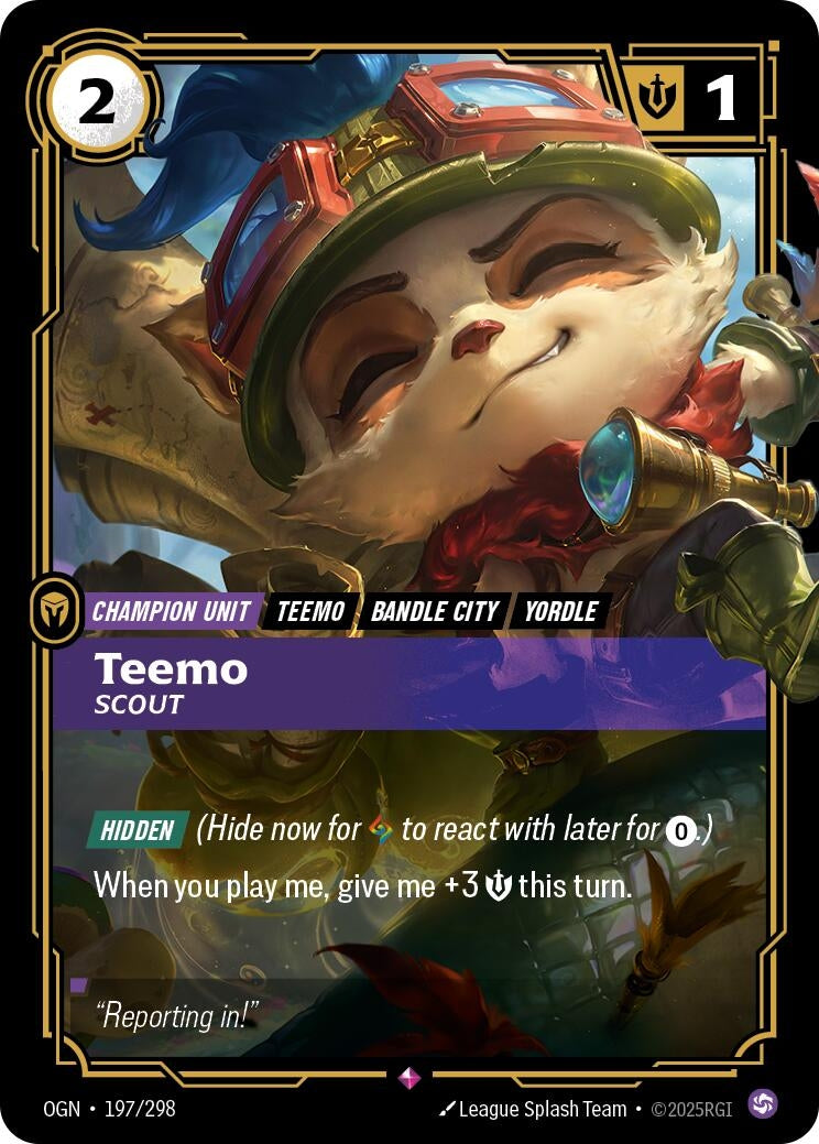 Image for Teemo - Scout (197/298) (OGN) - Riftbound: League of Legends Trading Card Game