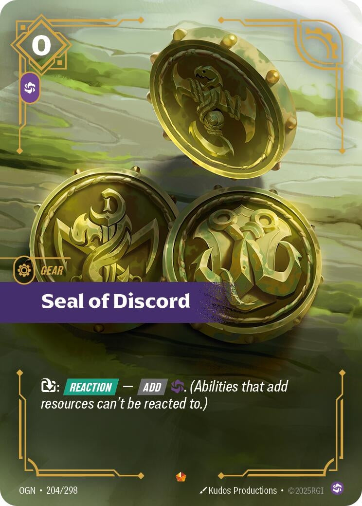 Image for Seal of Discord (204/298) (OGN) - Riftbound: League of Legends Trading Card Game