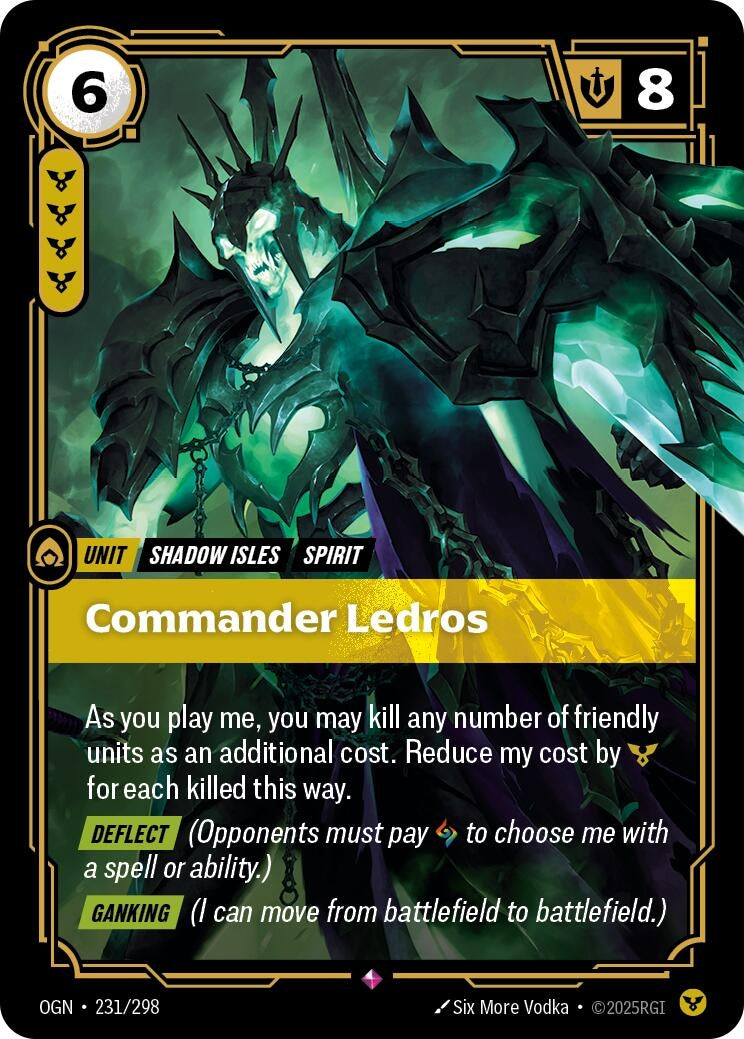 Image for Commander Ledros (231/298) (OGN) - Riftbound: League of Legends Trading Card Game