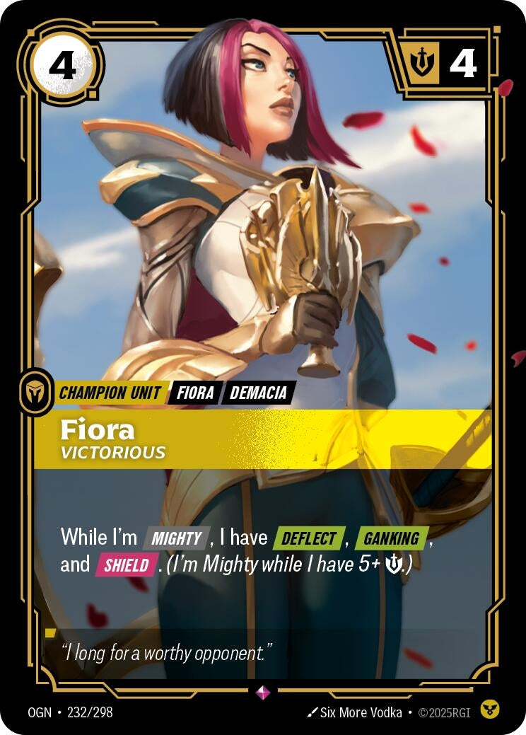 Image for Fiora - Victorious (232/298) (OGN) - Riftbound: League of Legends Trading Card Game