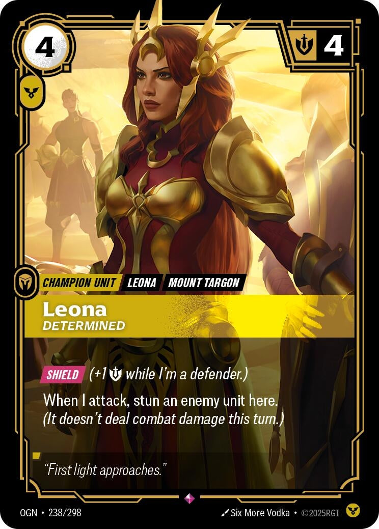 Image for Leona - Determined (238/298) (OGN) - Riftbound: League of Legends Trading Card Game