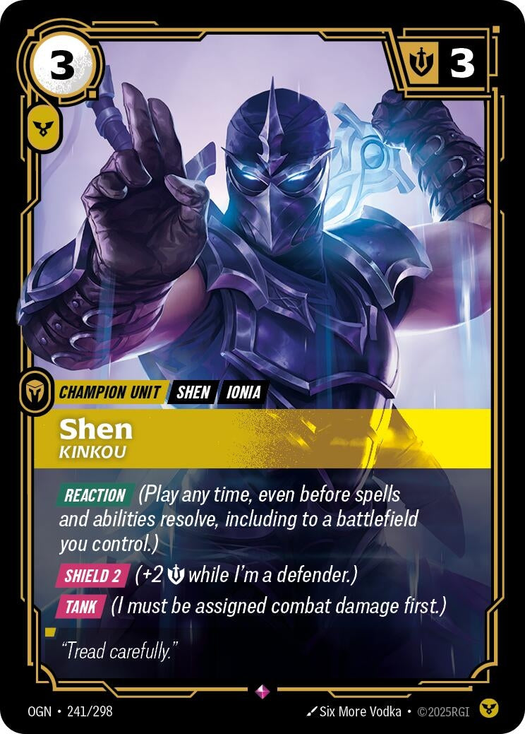 Image for Shen - Kinkou (241/298) (OGN) - Riftbound: League of Legends Trading Card Game
