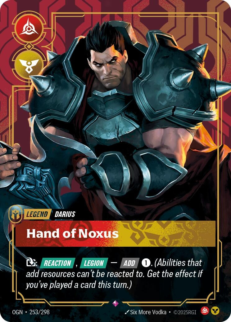 Image for Darius - Hand of Noxus (253/298) (OGN) - Riftbound: League of Legends Trading Card Game