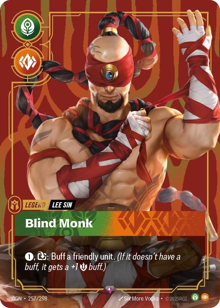 Image for Lee Sin - Blind Monk (257/298) (OGN) - Riftbound: League of Legends Trading Card Game