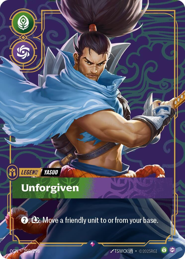 Image for Yasuo - Unforgiven (259/298) (OGN) - Riftbound: League of Legends Trading Card Game