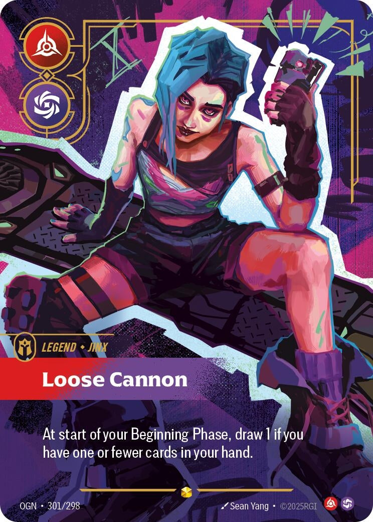 Image for Jinx - Loose Cannon (Overnumbered) (301/298) (OGN) - Riftbound: League of Legends Trading Card Game