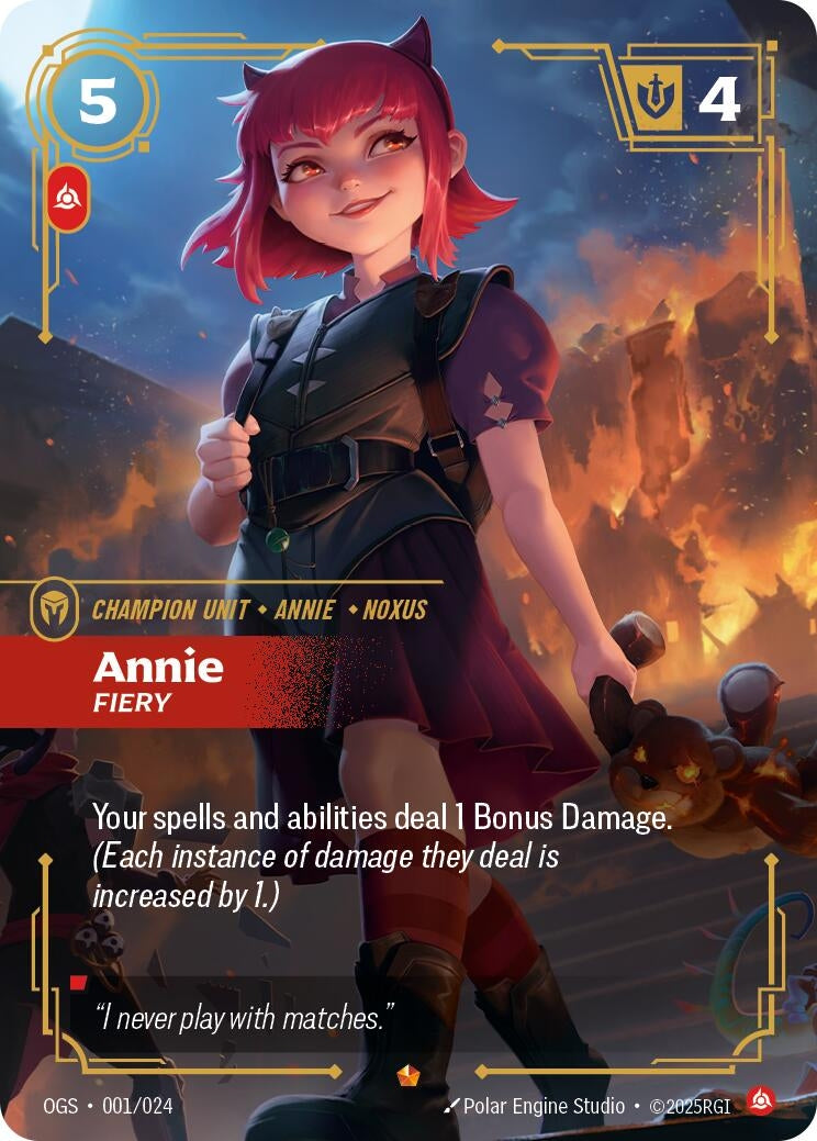 Image for Annie - Fiery (001/024) (OGS:PG) - Riftbound: League of Legends Trading Card Game