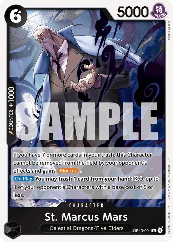 Image for St. Marcus Mars (Carrying On His Will) (OP13-091) - One Piece Card Game